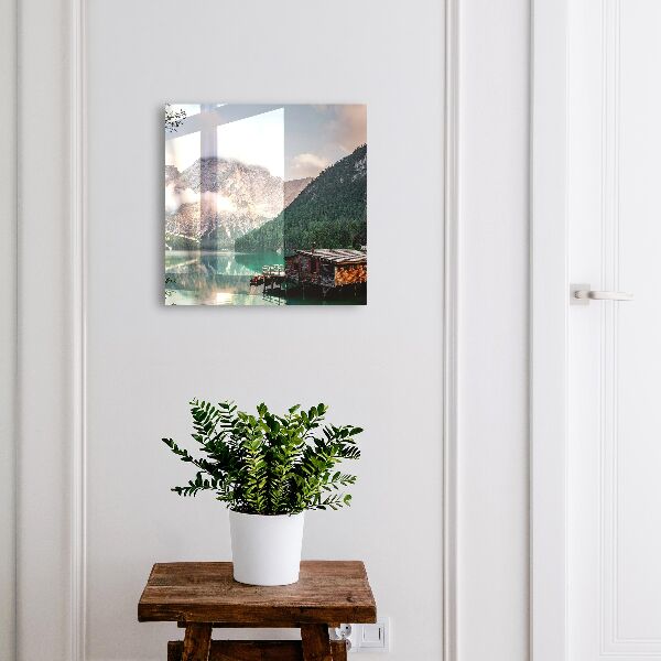Caja para llaves con diseño de montañas