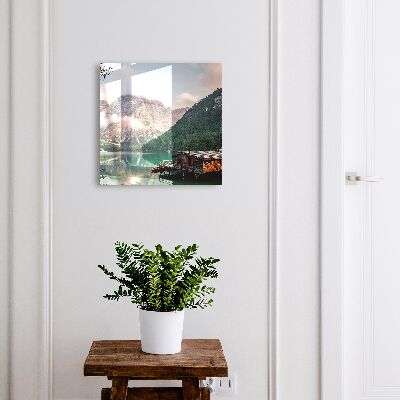 Caja para llaves con diseño de montañas