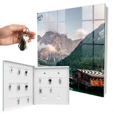 Caja para llaves con diseño de montañas