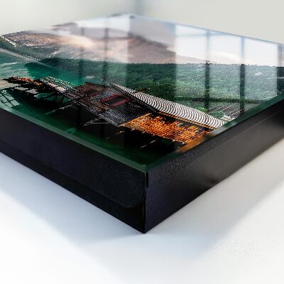 Caja para llaves con diseño de montañas