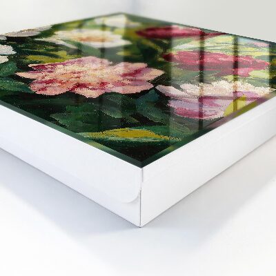 Armario para colgar llaves con diseño de flores coloridas