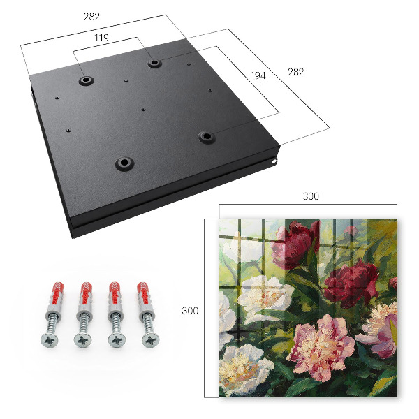 Armario para colgar llaves con diseño de flores coloridas