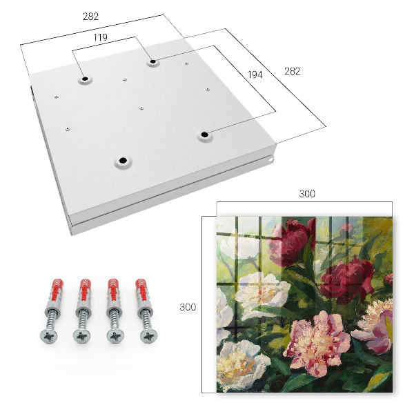 Armario para colgar llaves con diseño de flores coloridas