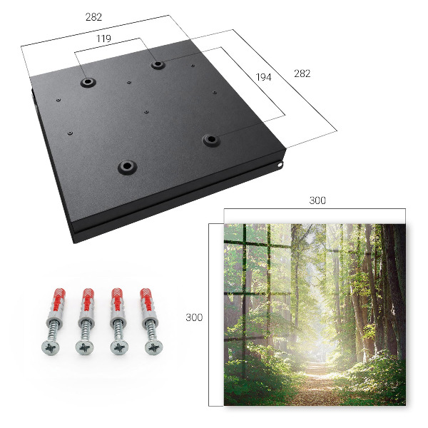 Caja para llaves con diseño de paisaje forestal