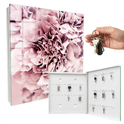 Armario para llaves con diseño de flor rosa