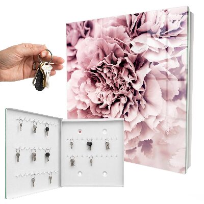 Armario para llaves con diseño de flor rosa