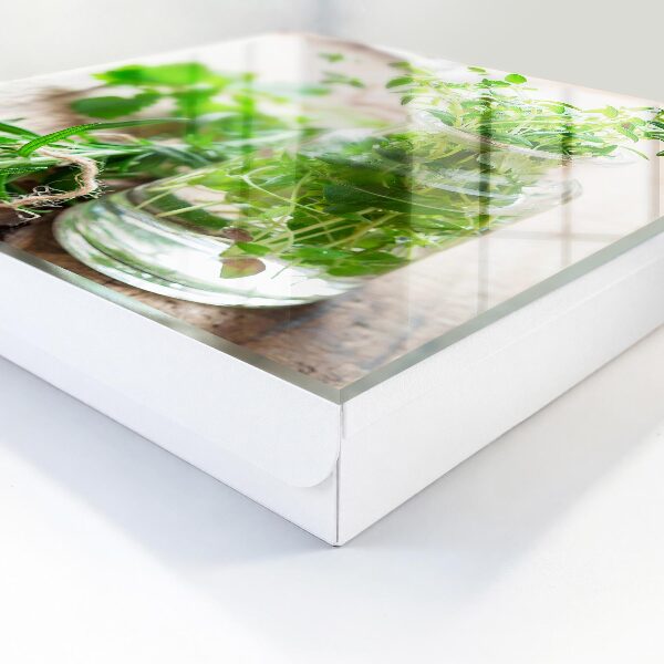 Caja para llaves diseño de hierbas verdes