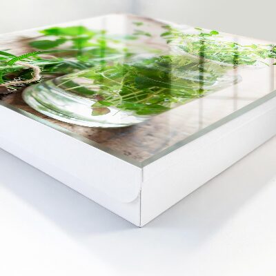 Caja para llaves diseño de hierbas verdes