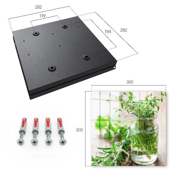 Caja para llaves diseño de hierbas verdes