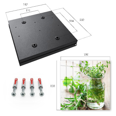 Caja para llaves diseño de hierbas verdes