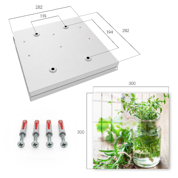 Caja para llaves diseño de hierbas verdes