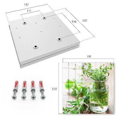 Caja para llaves diseño de hierbas verdes