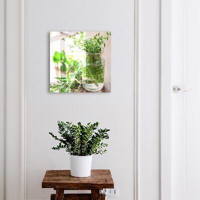 Caja para llaves diseño de hierbas verdes