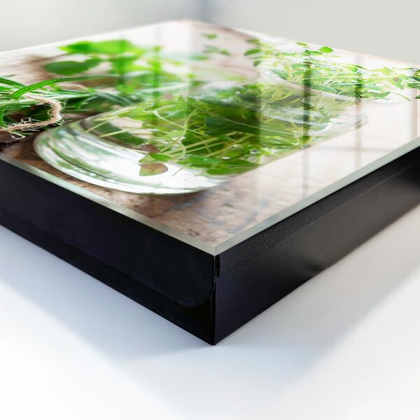 Caja para llaves diseño de hierbas verdes