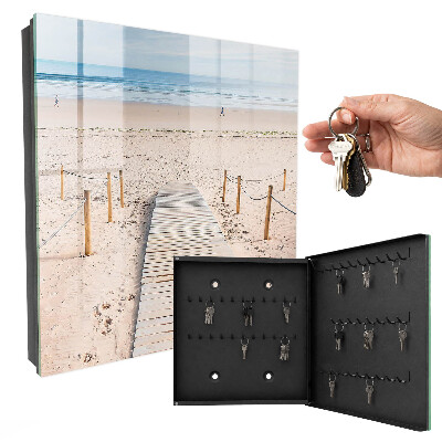 Armario para llaves con diseño de playa