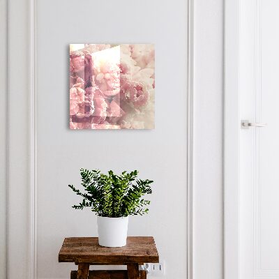 Armario para llaves con diseño de flores de peonía