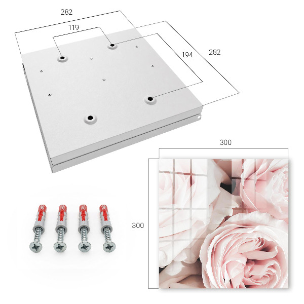 Caja para llaves de diseño con flores color pastel