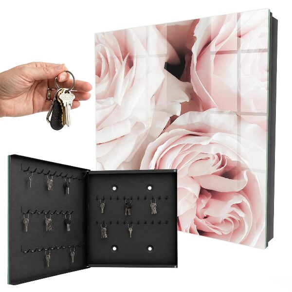 Caja para llaves de diseño con flores color pastel