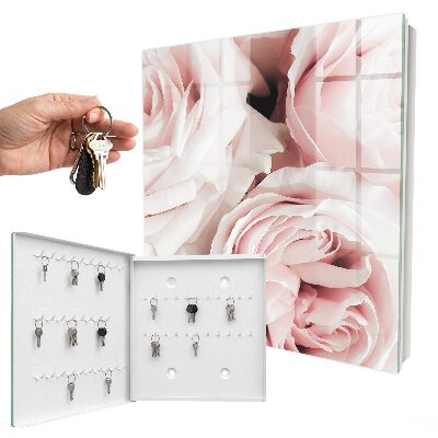 Caja para llaves de diseño con flores color pastel