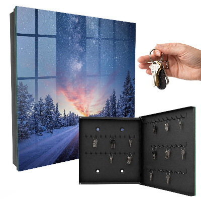 Caja para llaves diseño estrellas sobre el camino