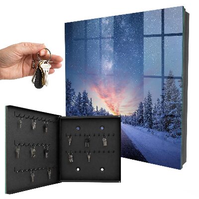 Caja para llaves diseño estrellas sobre el camino