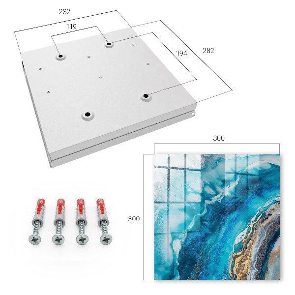 Caja para llaves con diseño de patrones turquesa
