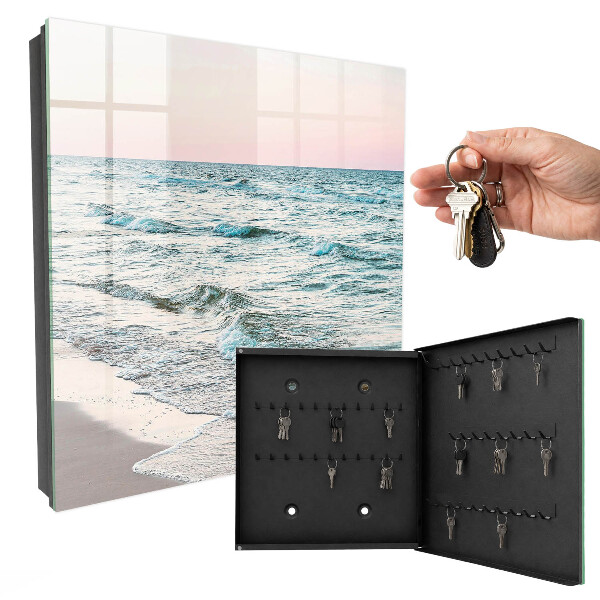 Armario para llaves con diseño de olas del mar