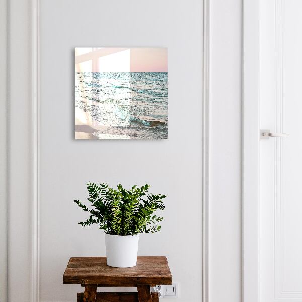 Armario para llaves con diseño de olas del mar