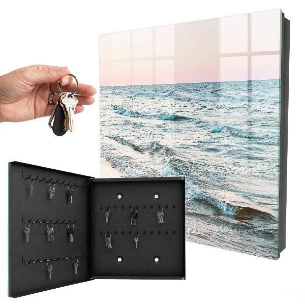 Armario para llaves con diseño de olas del mar