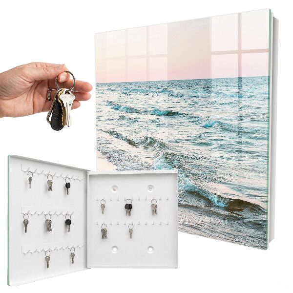 Armario para llaves con diseño de olas del mar