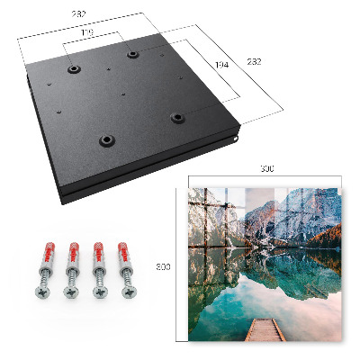 Caja para llaves con diseño de paisaje de montaña