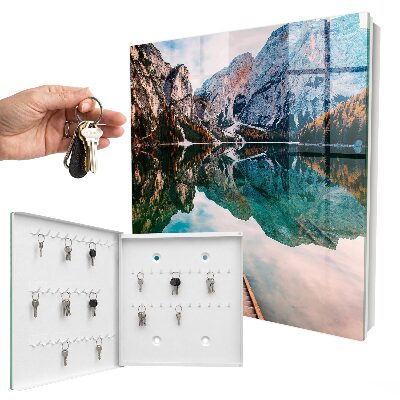 Caja para llaves con diseño de paisaje de montaña
