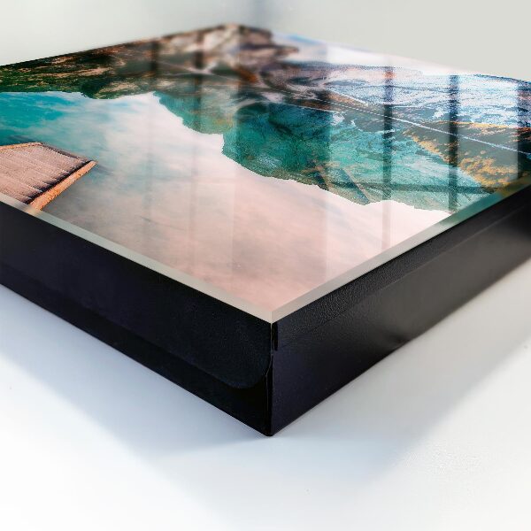 Caja para llaves con diseño de paisaje de montaña