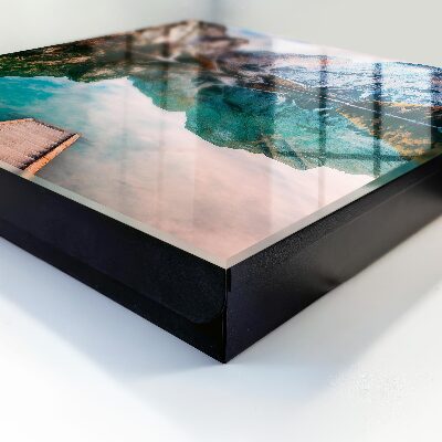 Caja para llaves con diseño de paisaje de montaña