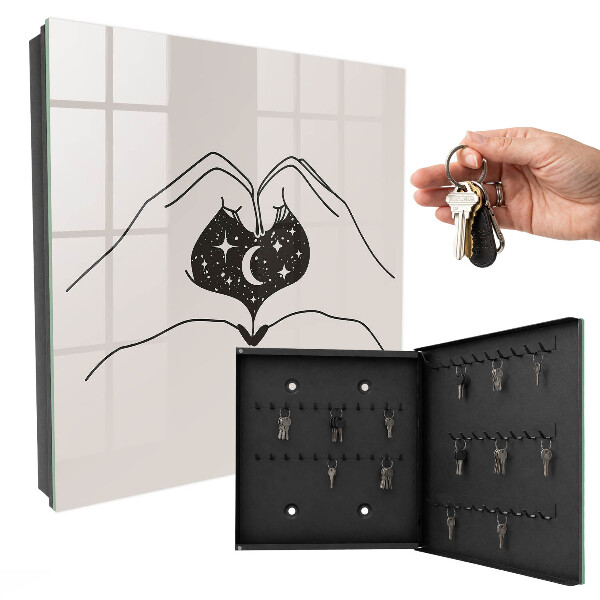 Caja para llaves diseño El cosmos del corazón