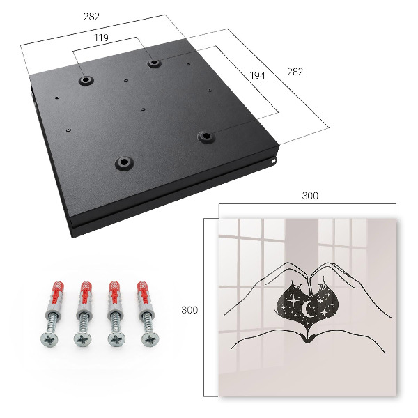 Caja para llaves diseño El cosmos del corazón
