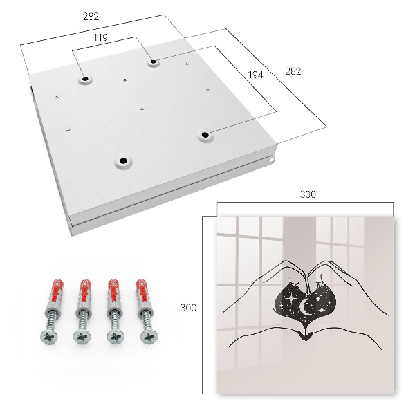 Caja para llaves diseño El cosmos del corazón