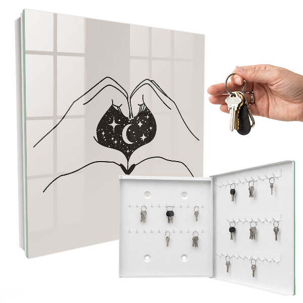 Caja para llaves diseño El cosmos del corazón