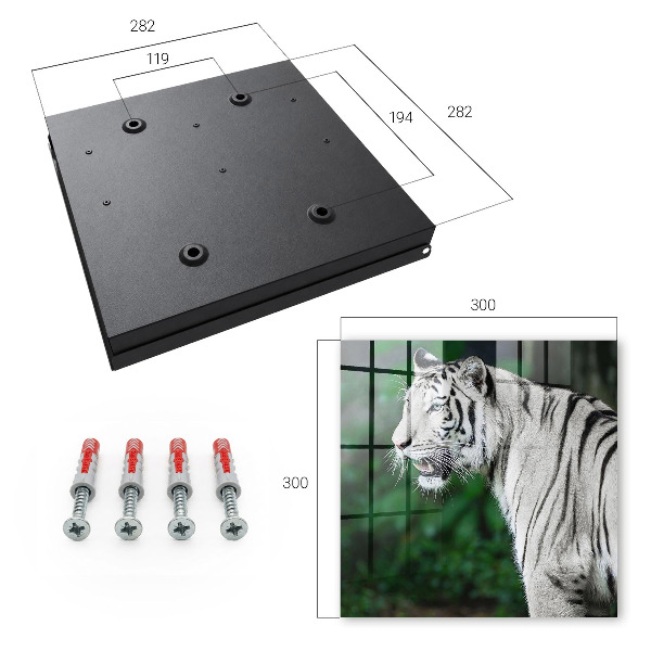 Caja para llaves con diseño de tigre blanco