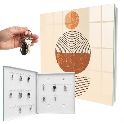 Armario para llaves con diseño de geometría retro