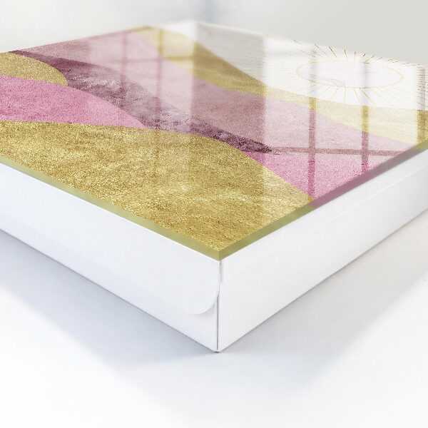 Caja para llaves con diseño de olas y rayos de sol