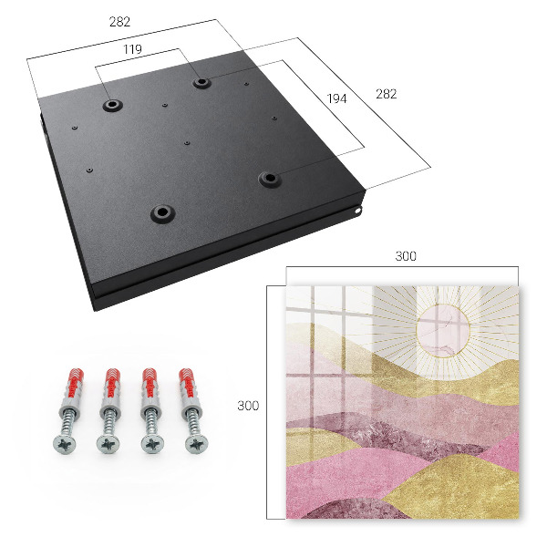 Caja para llaves con diseño de olas y rayos de sol
