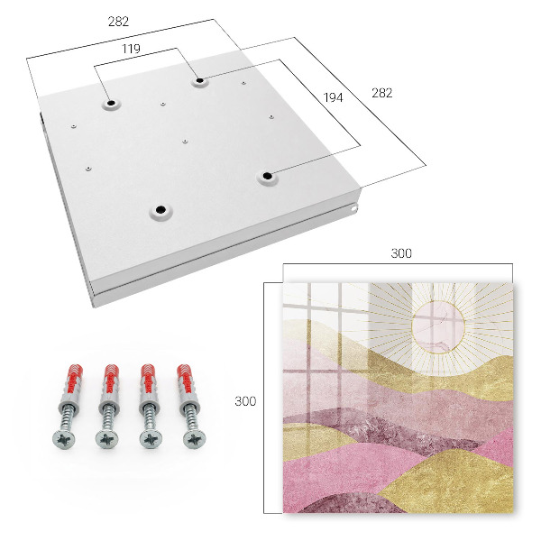 Caja para llaves con diseño de olas y rayos de sol