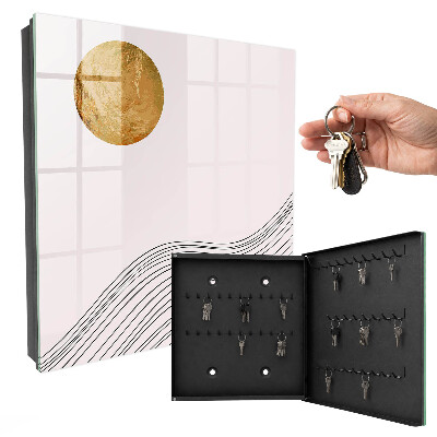 Caja para llaves diseño con ondas y círculo