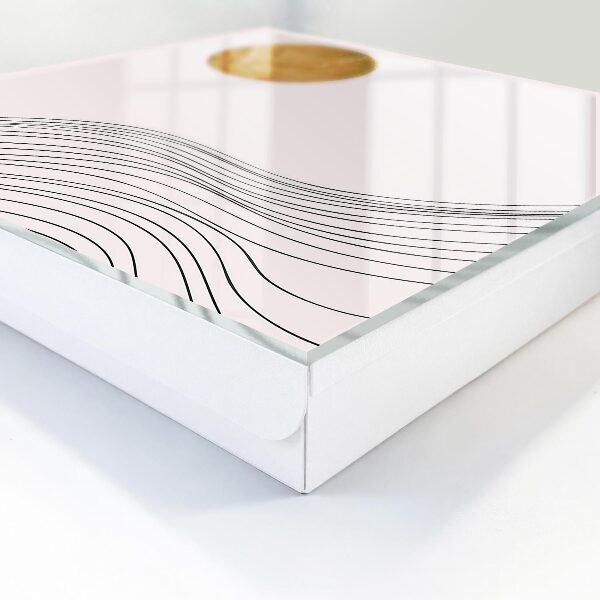Caja para llaves diseño con ondas y círculo