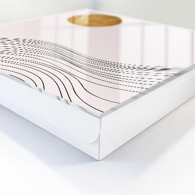 Caja para llaves diseño con ondas y círculo