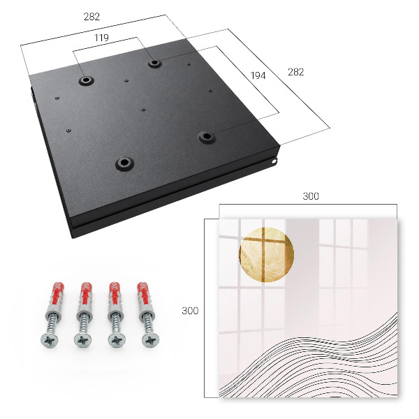 Caja para llaves diseño con ondas y círculo