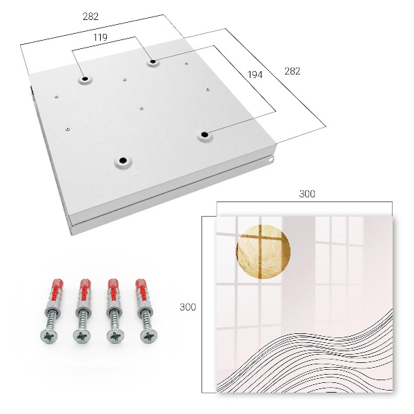 Caja para llaves diseño con ondas y círculo