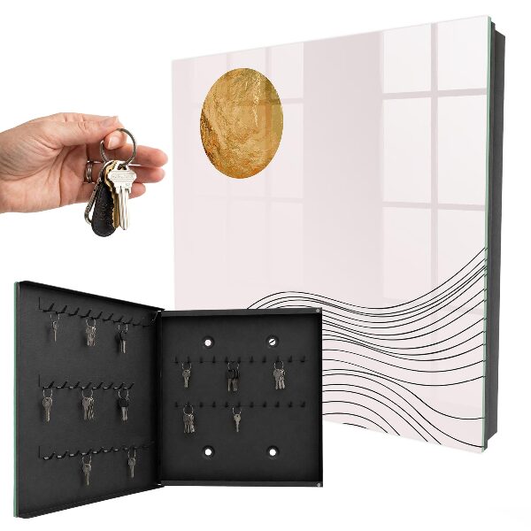 Caja para llaves diseño con ondas y círculo