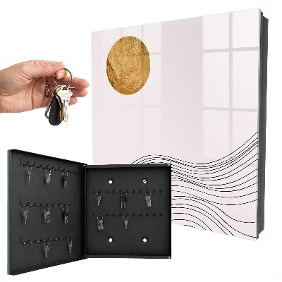 Caja para llaves diseño con ondas y círculo